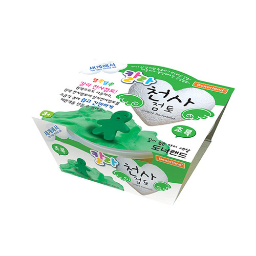 칼라 천사 점토 만들기 아동 미술놀이 교구 놀이감 (초록 30g)