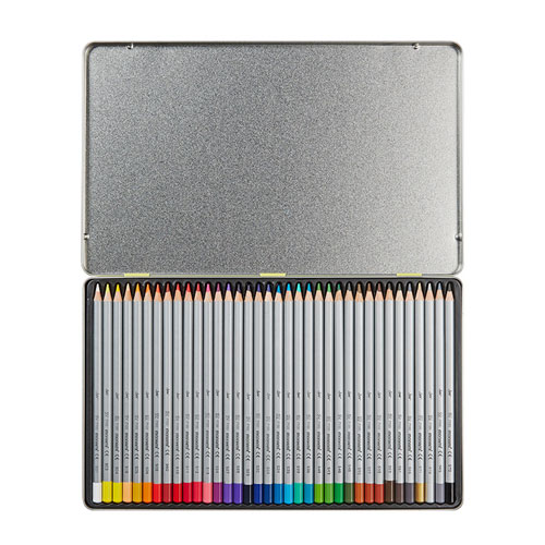 바우하우스 육각 틴케이스 유성색연필- 36색세트
