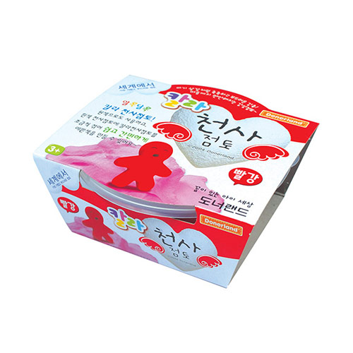 칼라 천사 점토 만들기 아동 미술놀이 교구 놀이감 (빨강 30g)